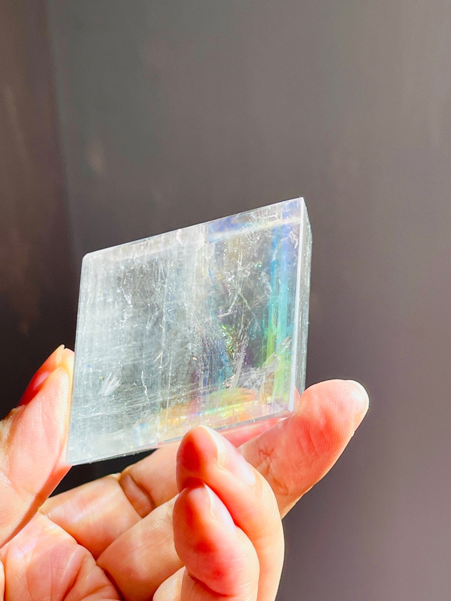 Clear Optical Calcite, Brazilian High-Grade Optical Calcite Cubes, Iceland Spar, Clear Calcite, Crystal Gift -5 - Million Years Crystal