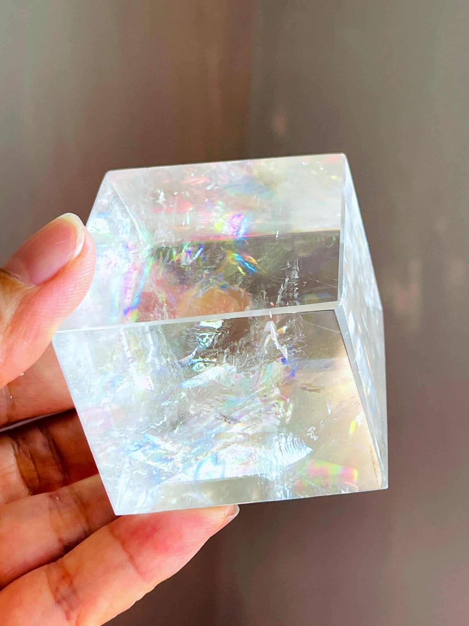 Clear Optical Calcite, Brazilian High-Grade Optical Calcite Cubes, Iceland Spar, Clear Calcite, Crystal Gift -6 - Million Years Crystal
