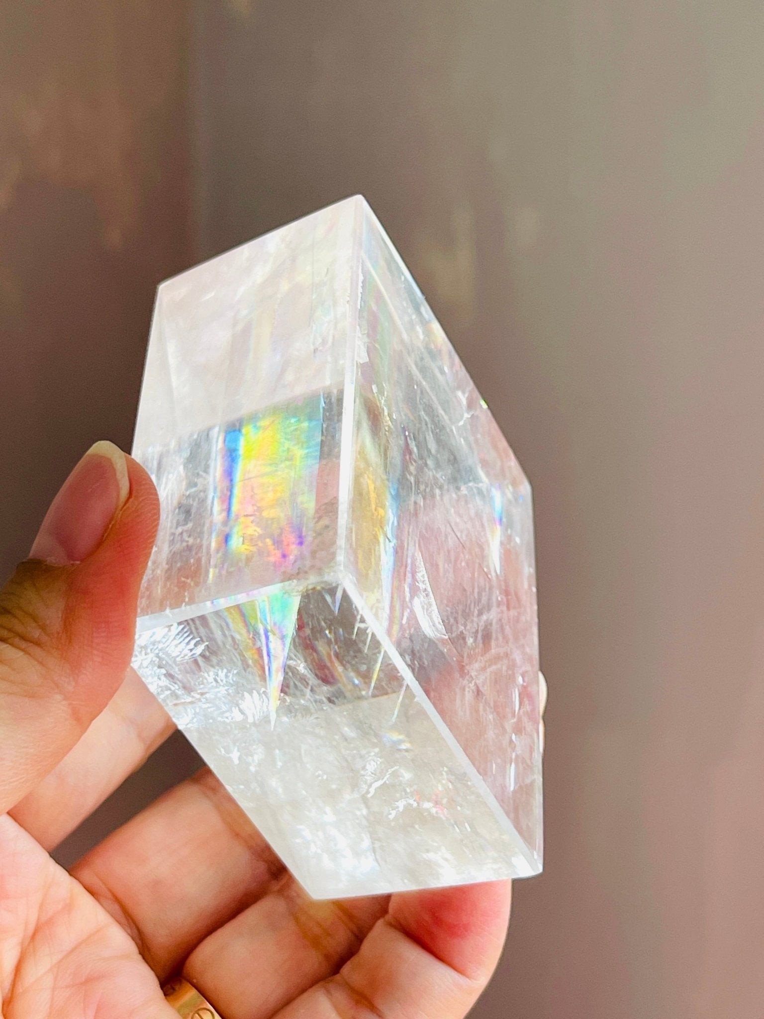 Clear Optical Calcite, Brazilian High-Grade Optical Calcite Cubes, Iceland Spar, Clear Calcite, Crystal Gift -6 - Million Years Crystal