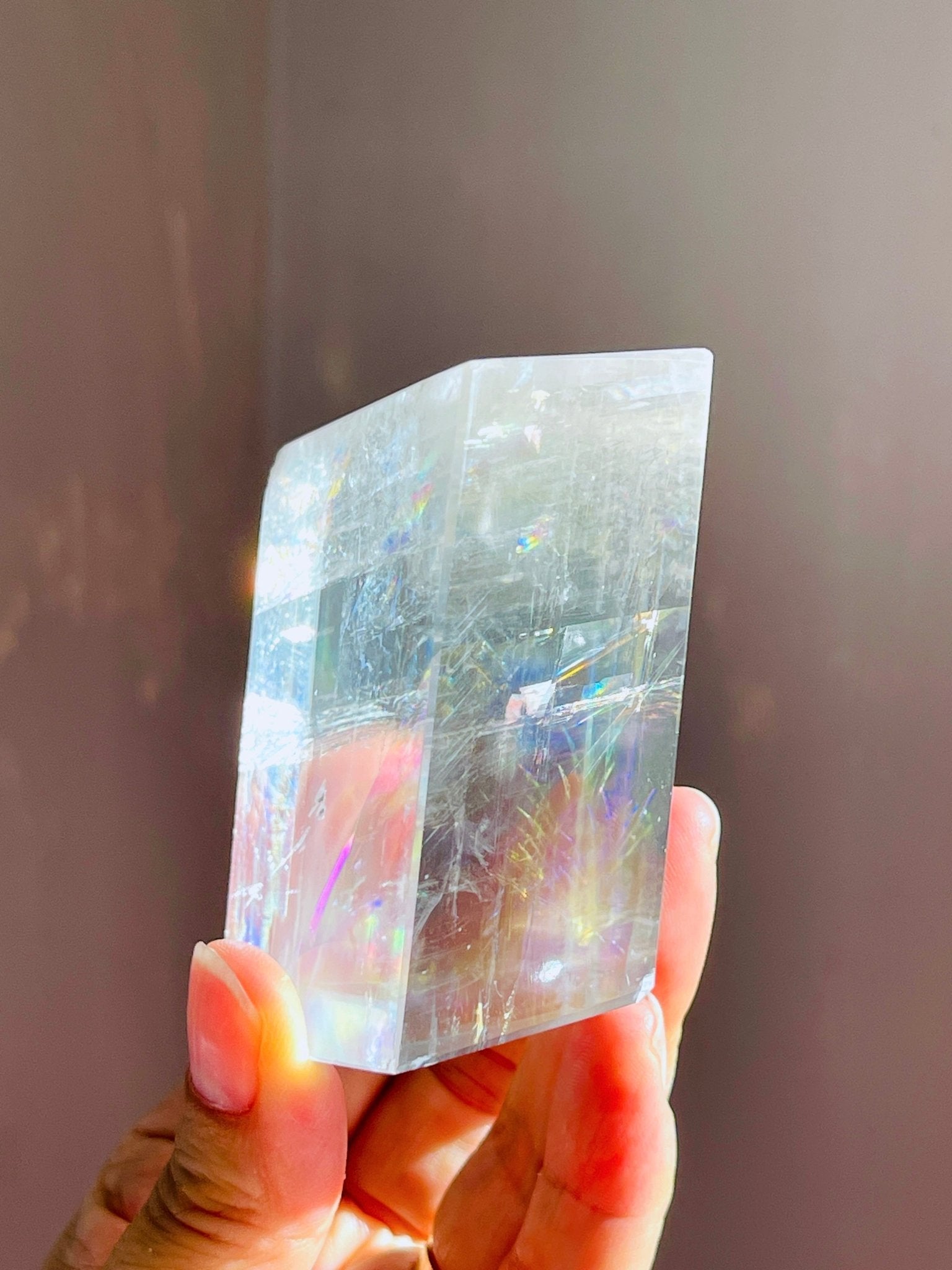 Clear Optical Calcite, Brazilian High-Grade Optical Calcite Cubes, Iceland Spar, Clear Calcite, Crystal Gift -7 - Million Years Crystal