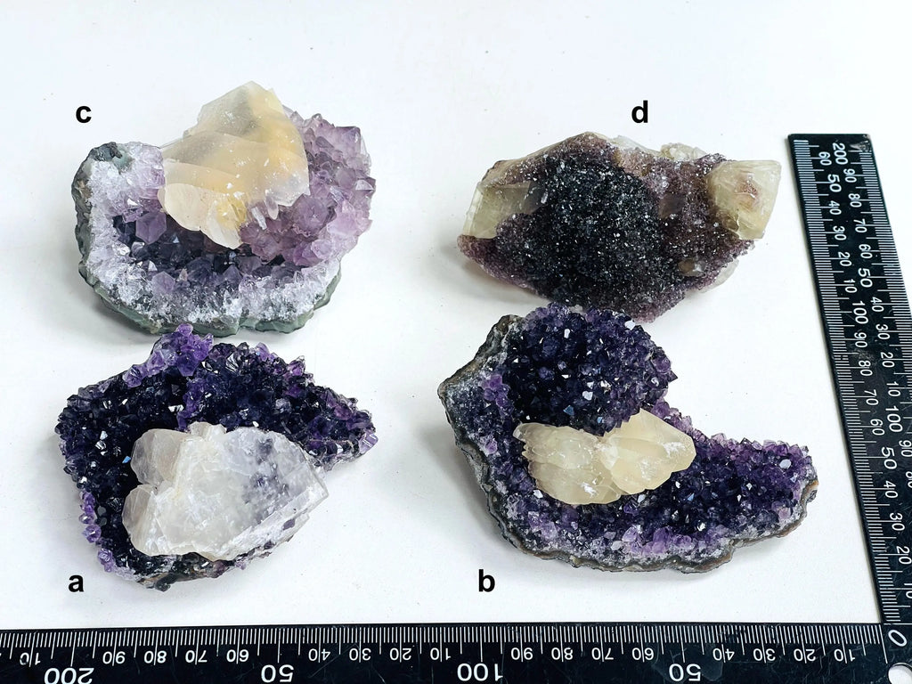 Unique Amethyst Flower with Sugar Calcite | Mineral Specimen from Uruguay