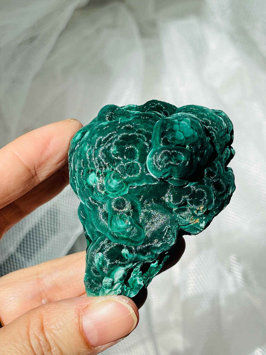 Rare Malachite Specimen, Velvet Cat Eye Malachite, Raw Malachite Crystal, Unique Crystal Gift, Healing Gemstone, Natural Malachite Stone