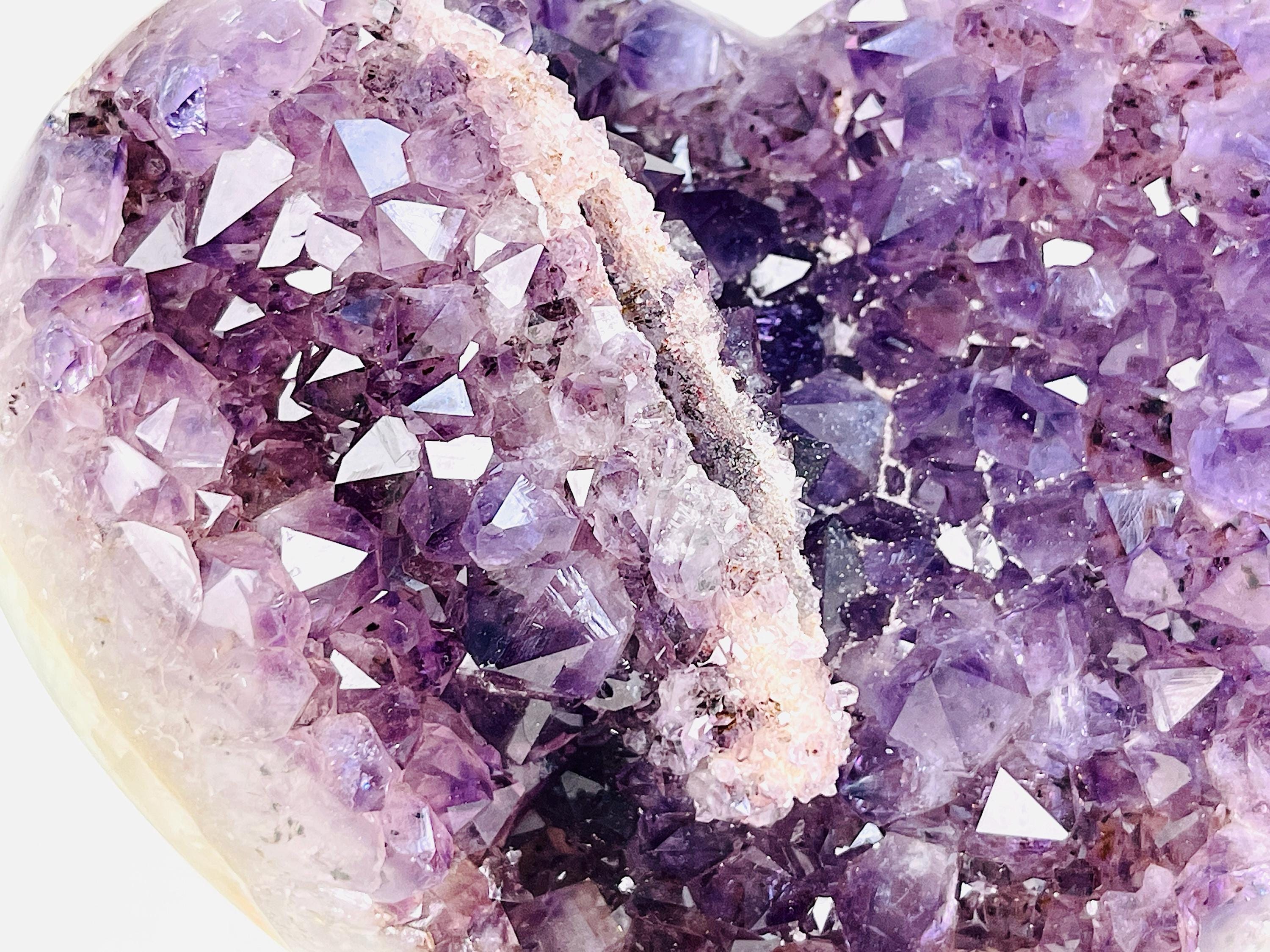Amethyst Heart, Unique Druzy Amethyst Crystal Heart, High Quality Natural Amethyst Druzy Heart, Crystal Gift, Healing Crystal