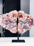 Museum-Quality XXXXL Pink Amethyst Angel Wings on Stand | 62cm | Statement Crystal Décor