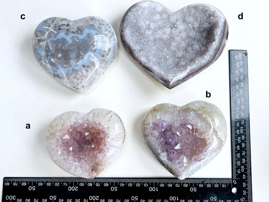 Druzy Agate Heart - Million Years Crystal