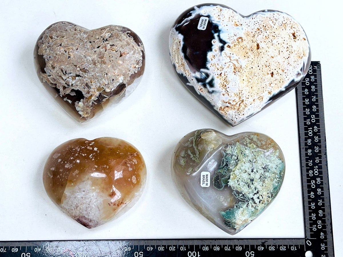 Druzy Agate Heart - Million Years Crystal