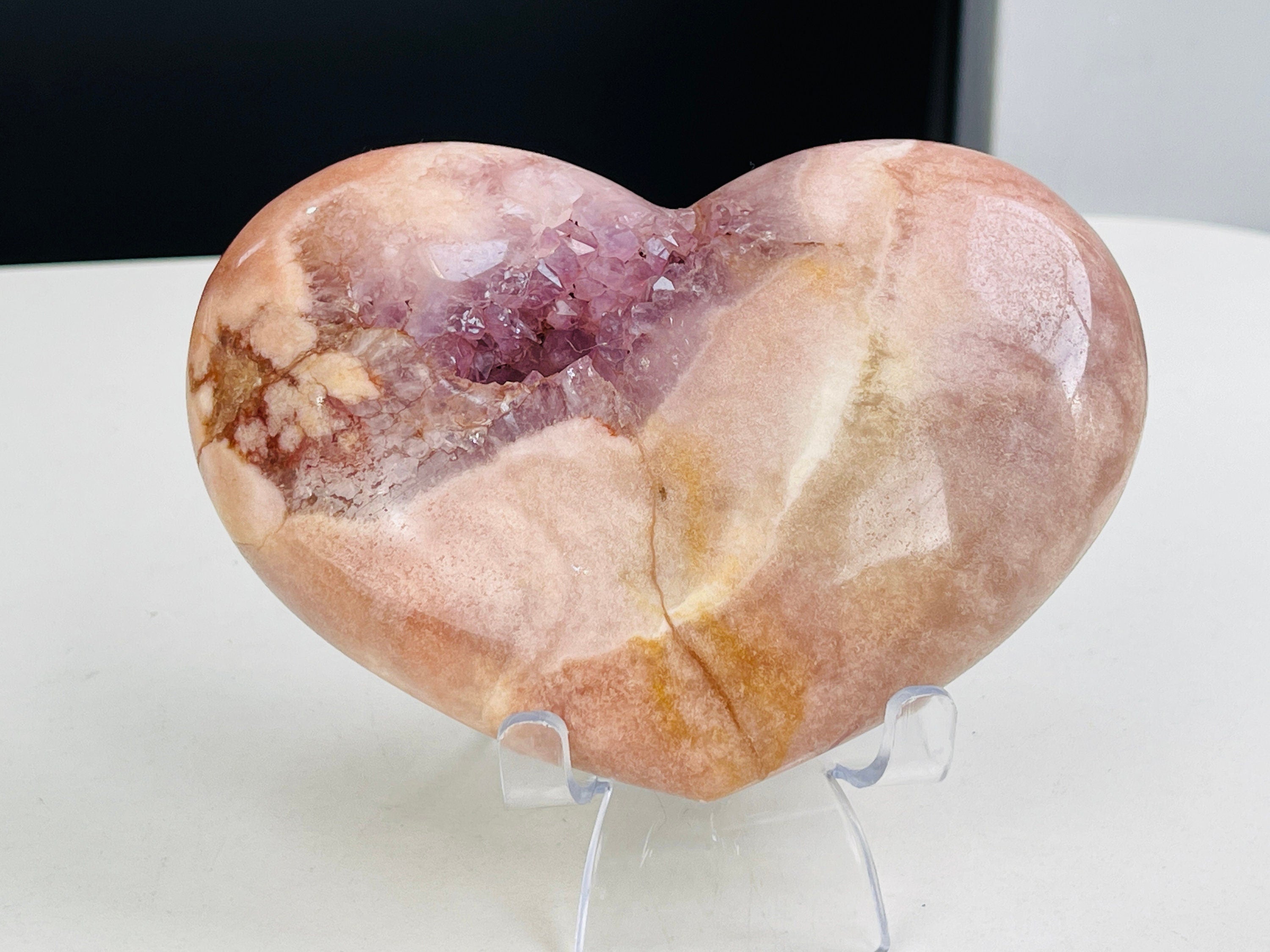 Pink Amethyst, High Quality Pink Amethyst Heart, Pink Amethyst Crystal Heart, Crystal Heart, Crystal Gift, Healing Crystal