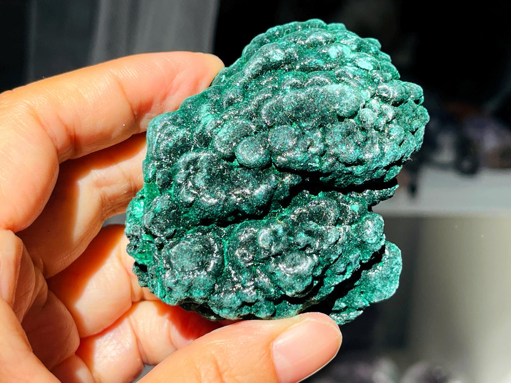 Malachite Specimen, Unique Velvet Cat eye Malachite, Rare Malachite Specimen, Raw Malachite Specimen, Crystal Gift, Unique Gift