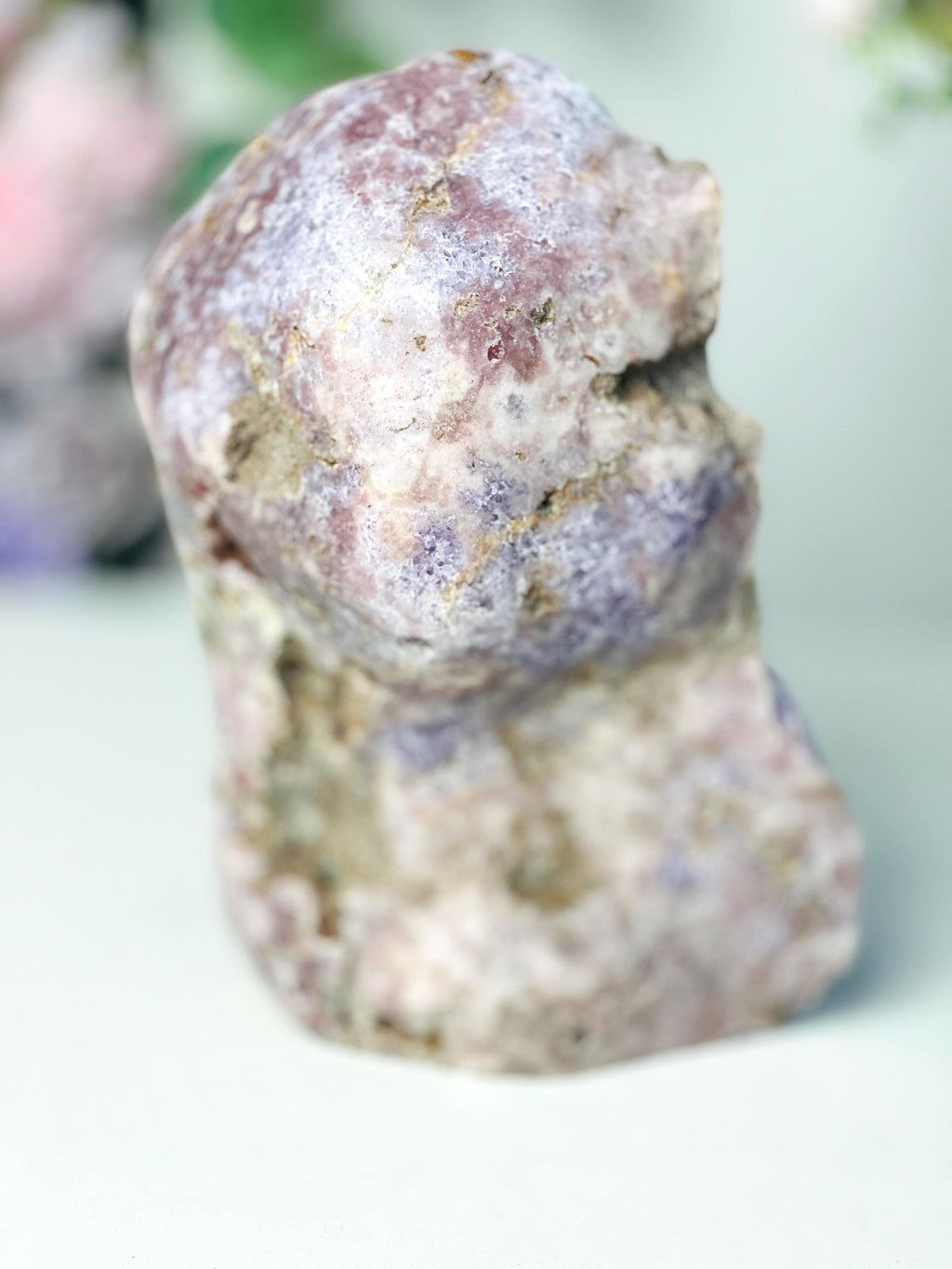 Pink Amethyst,  1.9kg Pink Amethyst Freefrom with Amethyst Druzy, Pink Amethyst Stand, Pink Amethyst Crystal,Crystal Gift,Home decor