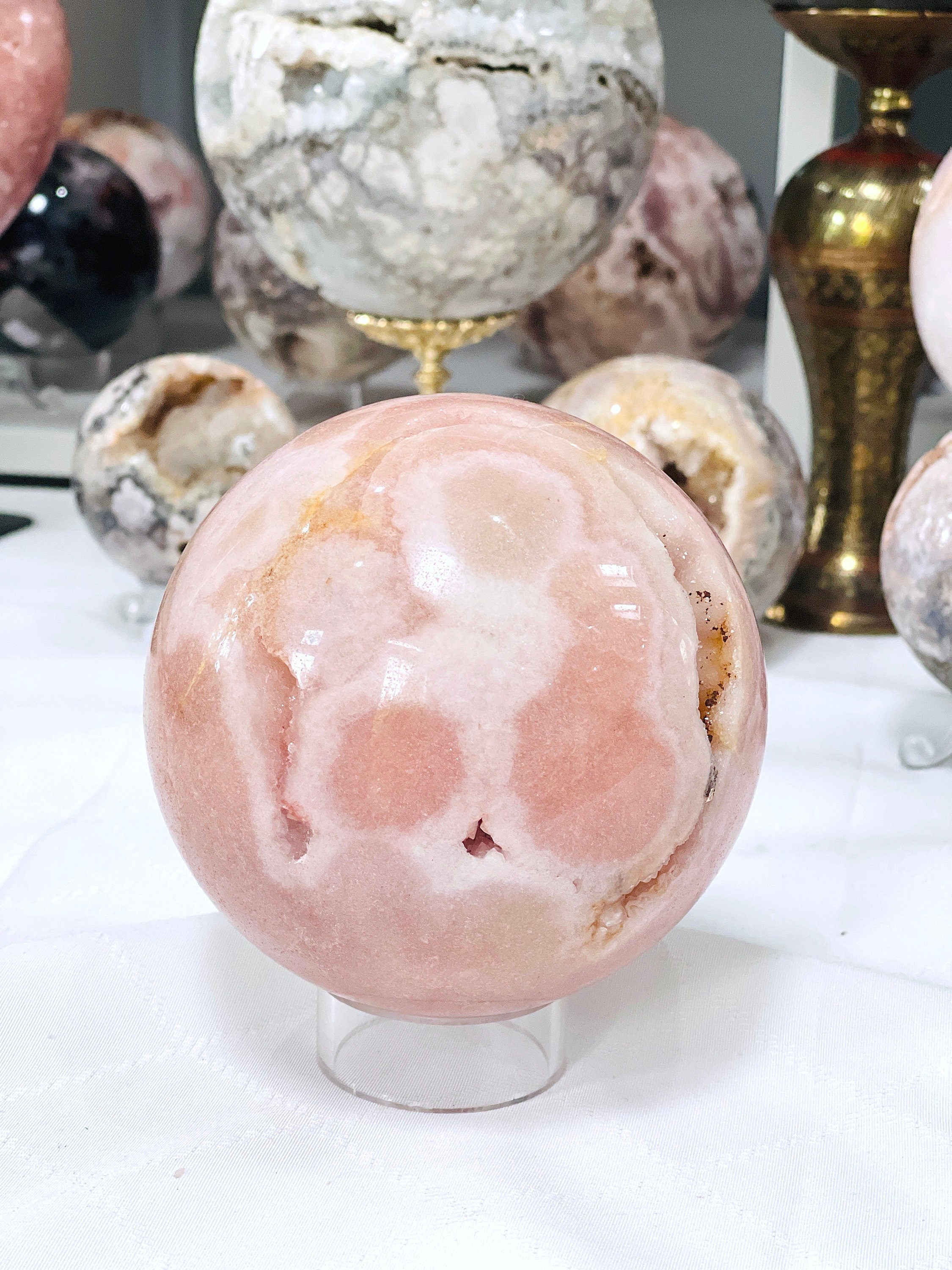 Pink Amethyst Druzy Sphere — Brazil | 1626g | 106mm