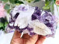 Exquisite Amethyst with Calcite Mineral Specimen - Million Years Crystal