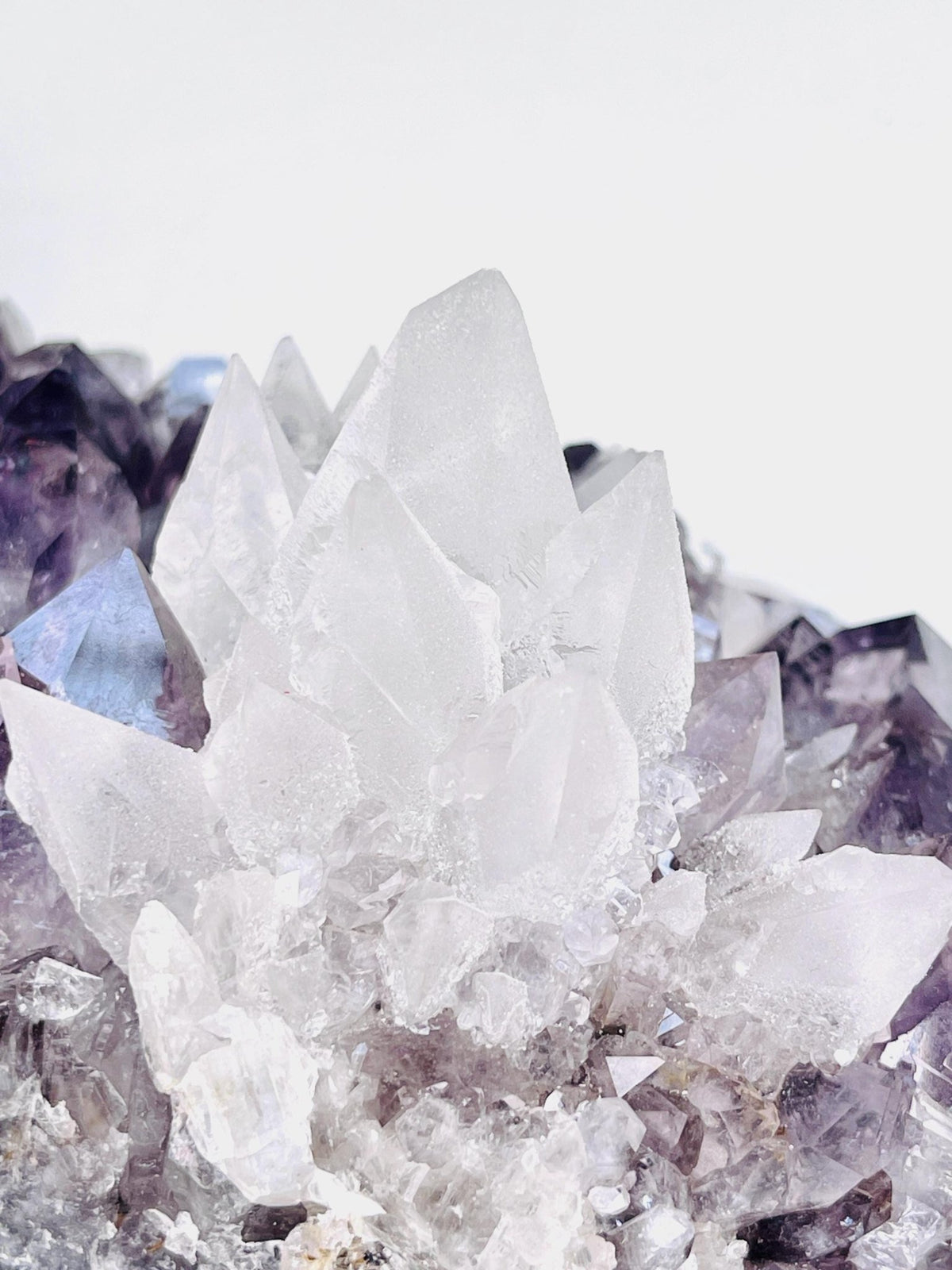 Exquisite Amethyst with Calcite Mineral Specimen, Special Calcite & Amethyst Specimen, Calcite Specimen, Amethyst Mineral Specimen - Million Years Crystal