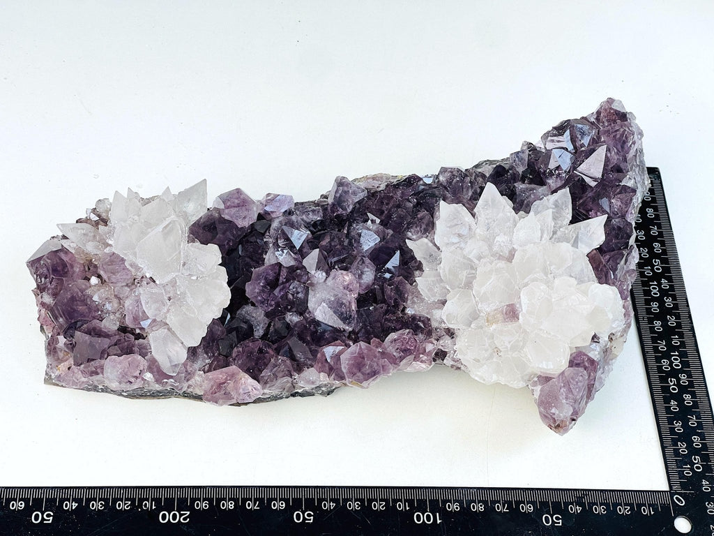 Exquisite Amethyst with Calcite Mineral Specimen, Special Calcite & Amethyst Specimen, Calcite Specimen, Amethyst Mineral Specimen - Million Years Crystal