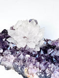 Exquisite Amethyst with Calcite Mineral Specimen, Special Calcite & Amethyst Specimen, Calcite Specimen, Amethyst Mineral Specimen - Million Years Crystal