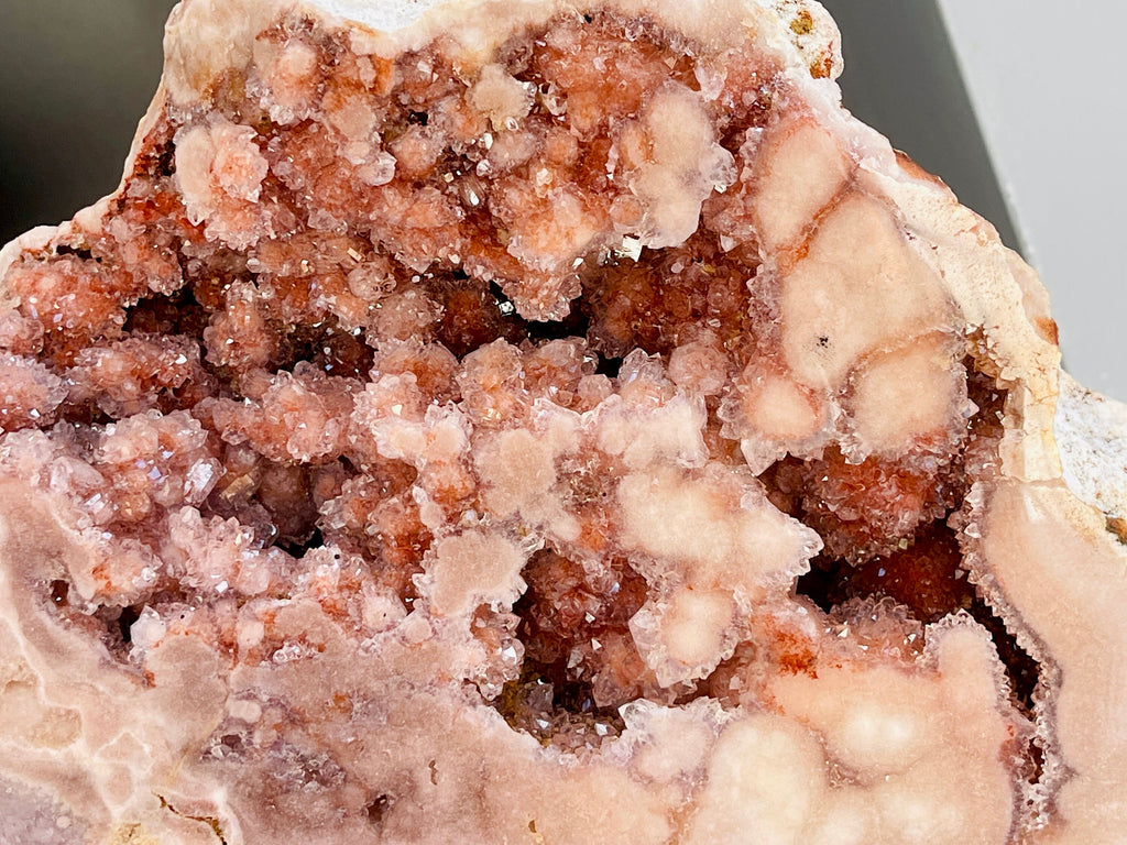 Pink Amethyst, Museum Pink Amethyst Slab on Stands,  Amazing Pink Amethyst Druzy Slabs, Natural Pink Amethyst on Stand, Crystal Gift