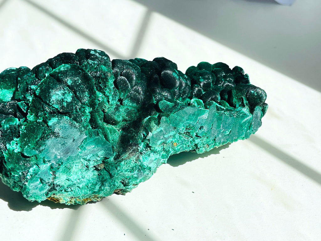 Malachite Specimen, 1062g Botryoidal Malachite, Unique Velvet Cat eye Malachite, Rare Malachite Specimen, Raw Malachite Specimen