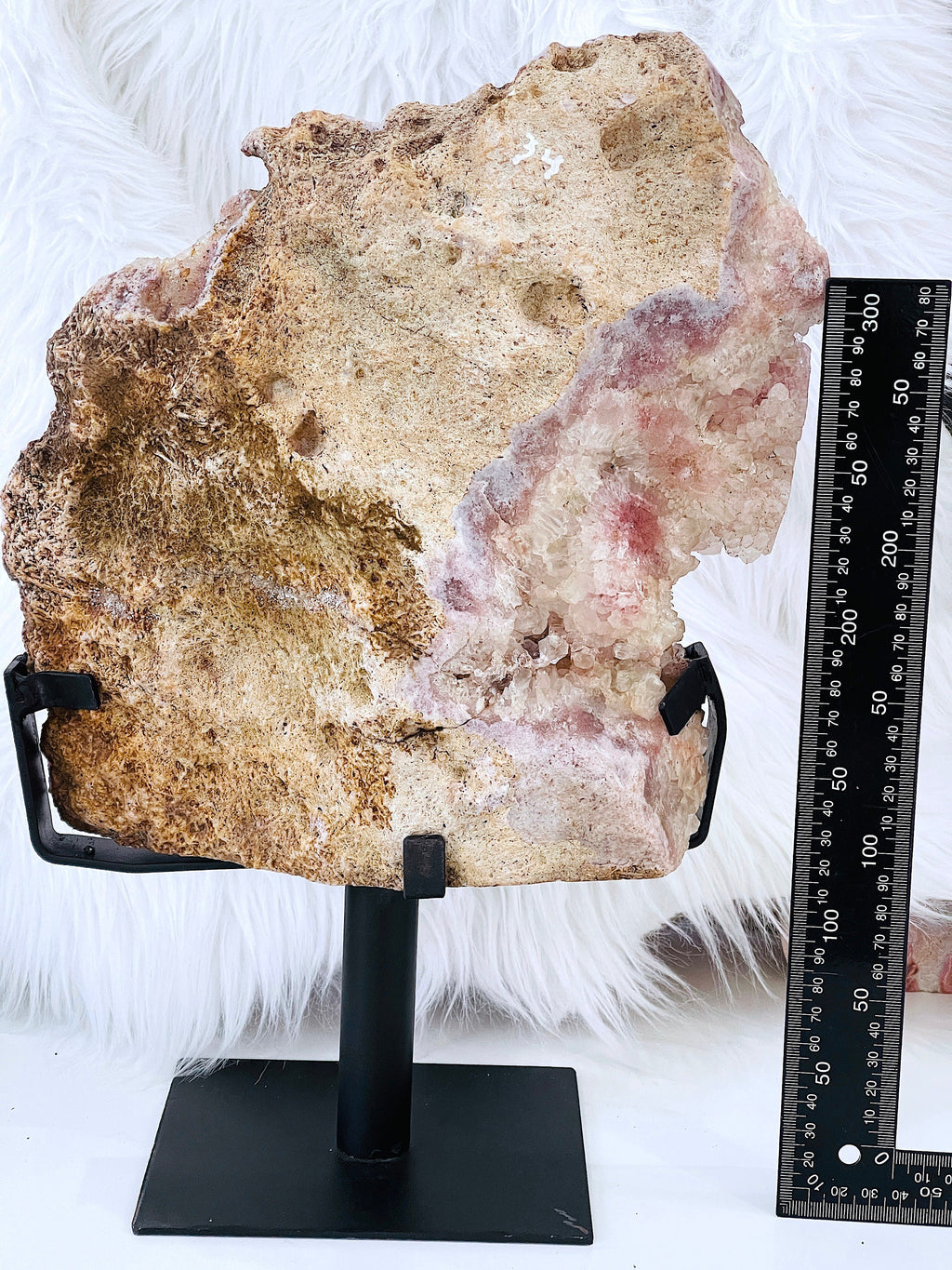 Pink Amethyst, 5.9kg Pink Amethyst Slab on Stands,  Amazing Pink Amethyst Druzy Slabs, Natural Pink Amethyst on Stand, Crystal Gift