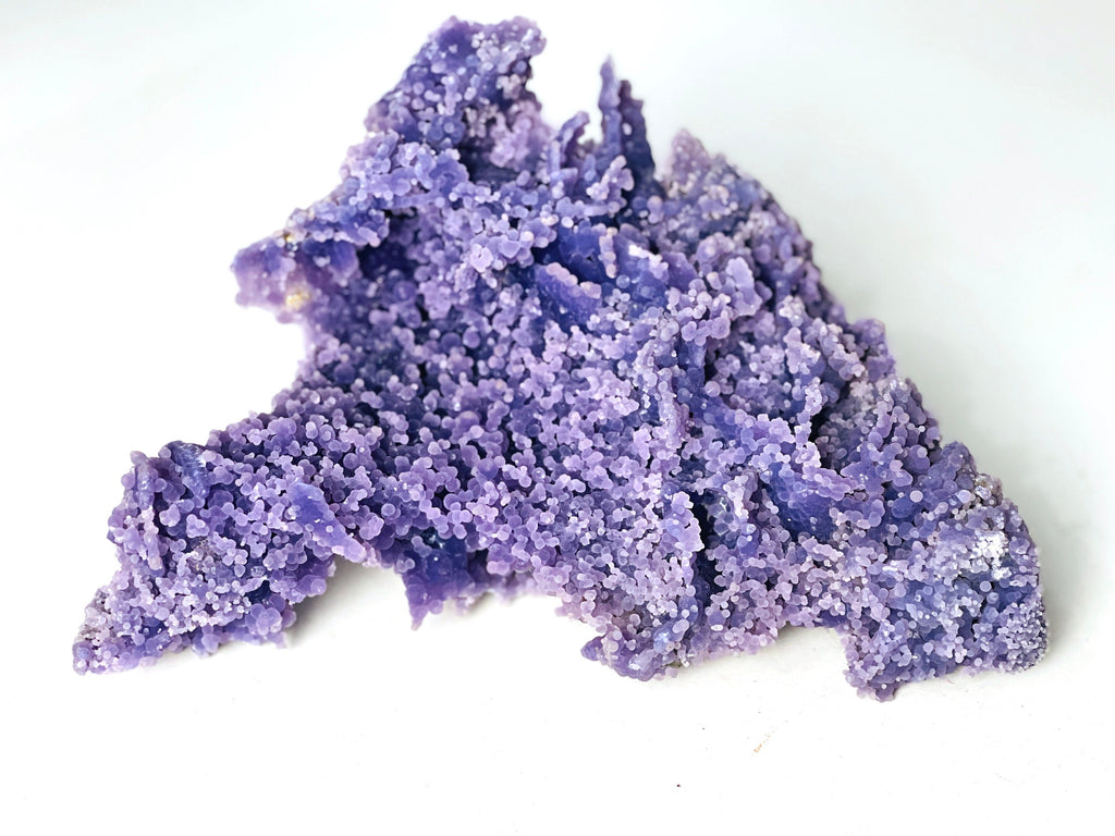 Natural 1.3kg Grape Agate Cluster – Rare Purple Botryoidal Crystal for Healing & Mineral Collectors