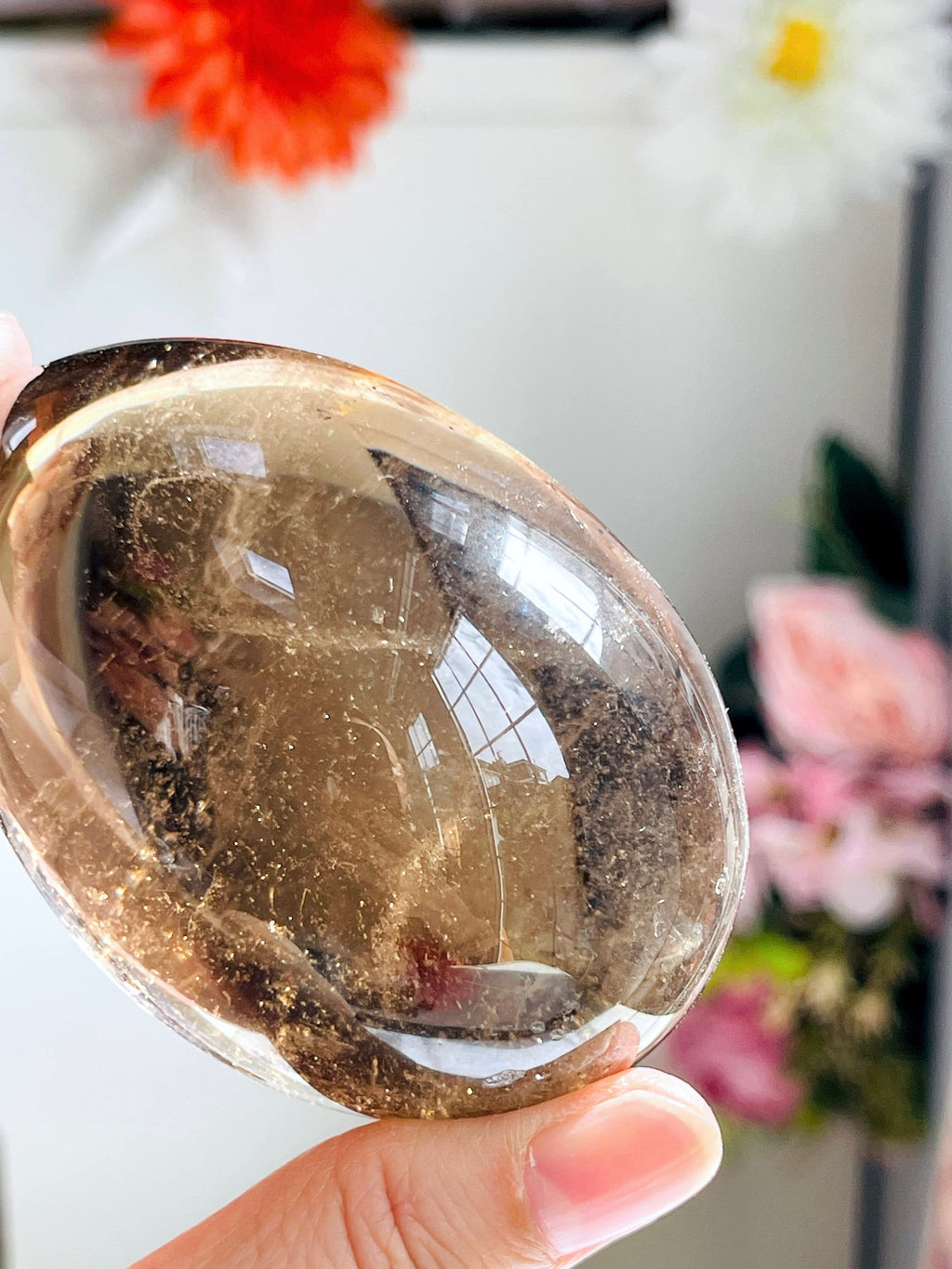 Amazing Smoky Quartz Egg, High Grade Smokey Quartz wiith grate clarity, Meditation Crystal, Crystal Gift, Home Decor