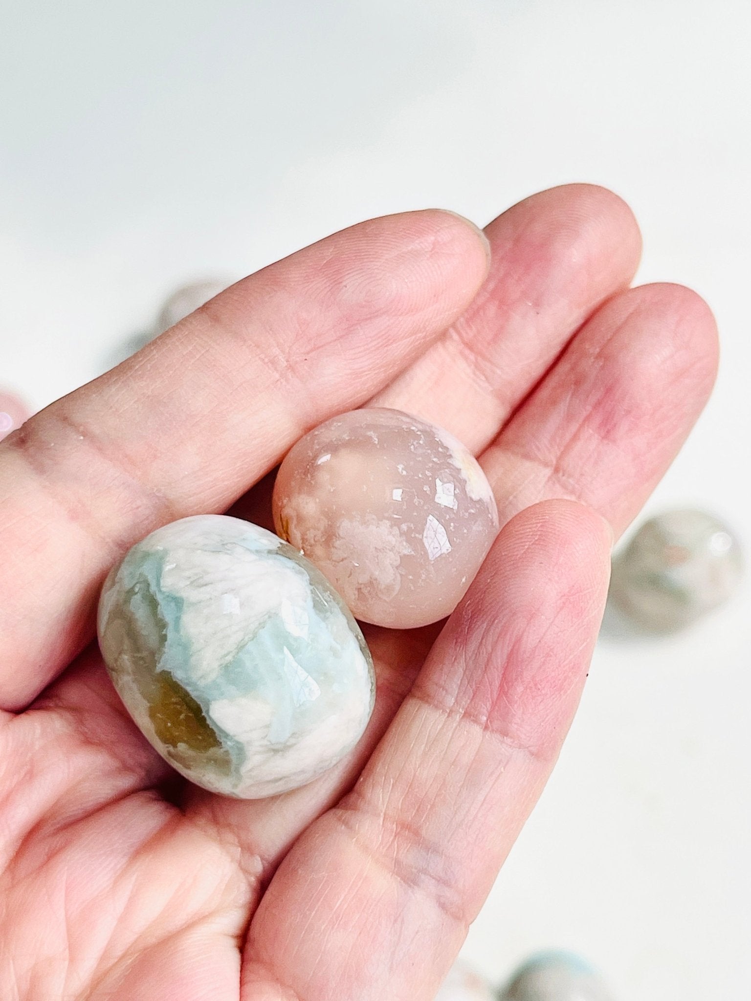 Flower Agate Tumble Stone - Million Years Crystal