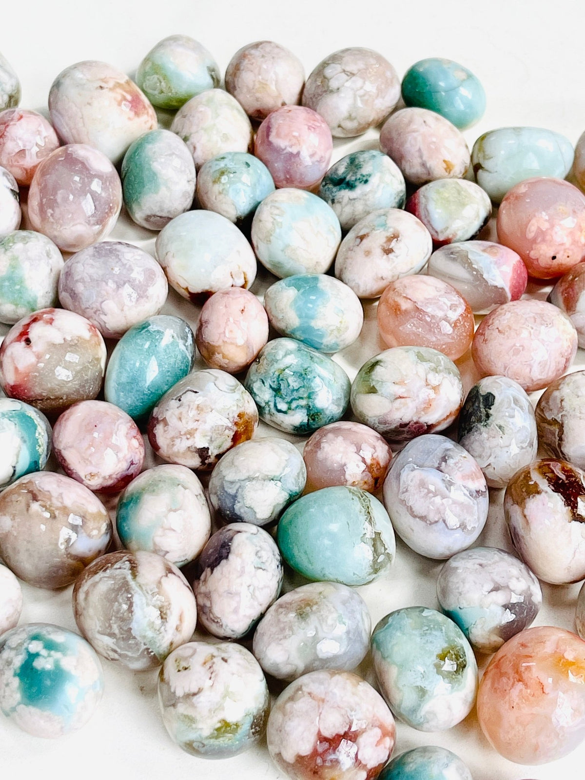 Flower Agate Tumble Stone - Million Years Crystal