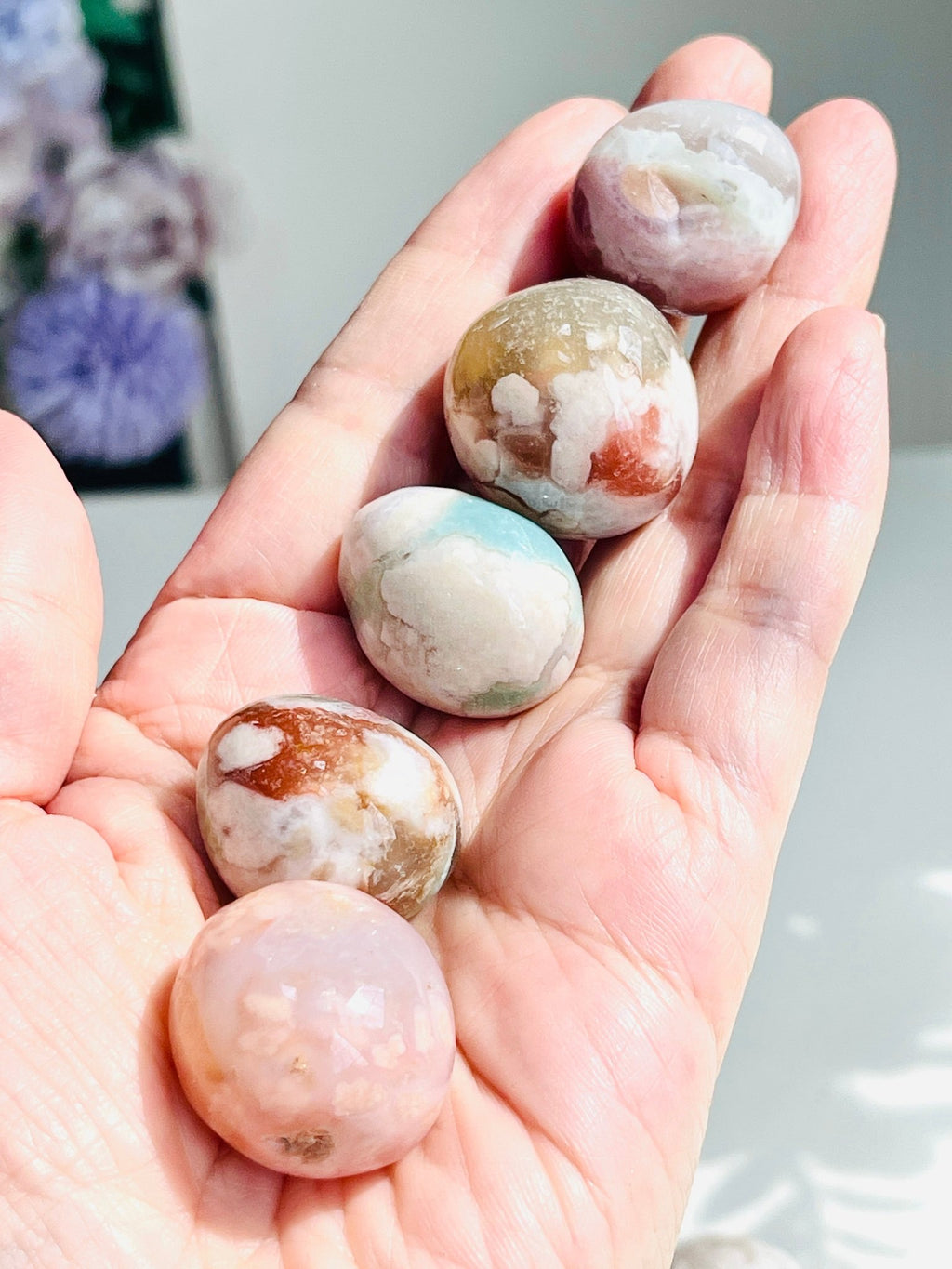 Flower Agate Tumble Stone - Million Years Crystal