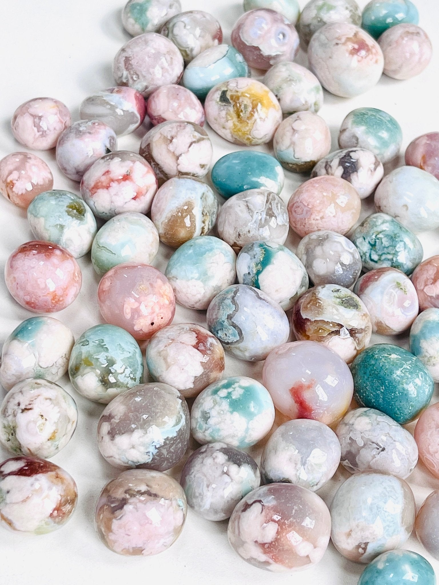 Flower Agate Tumble Stone - Million Years Crystal