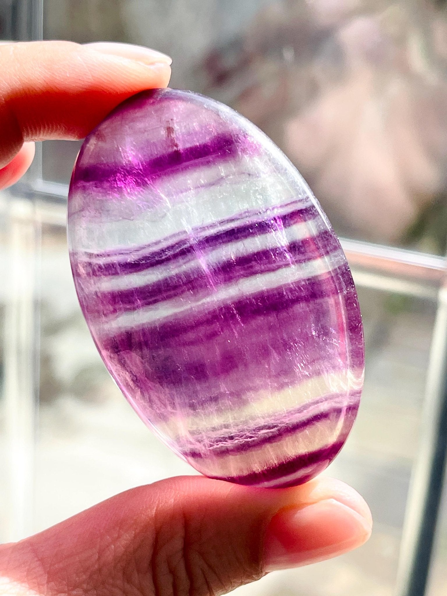 Fluorite Palmstone - Million Years Crystal