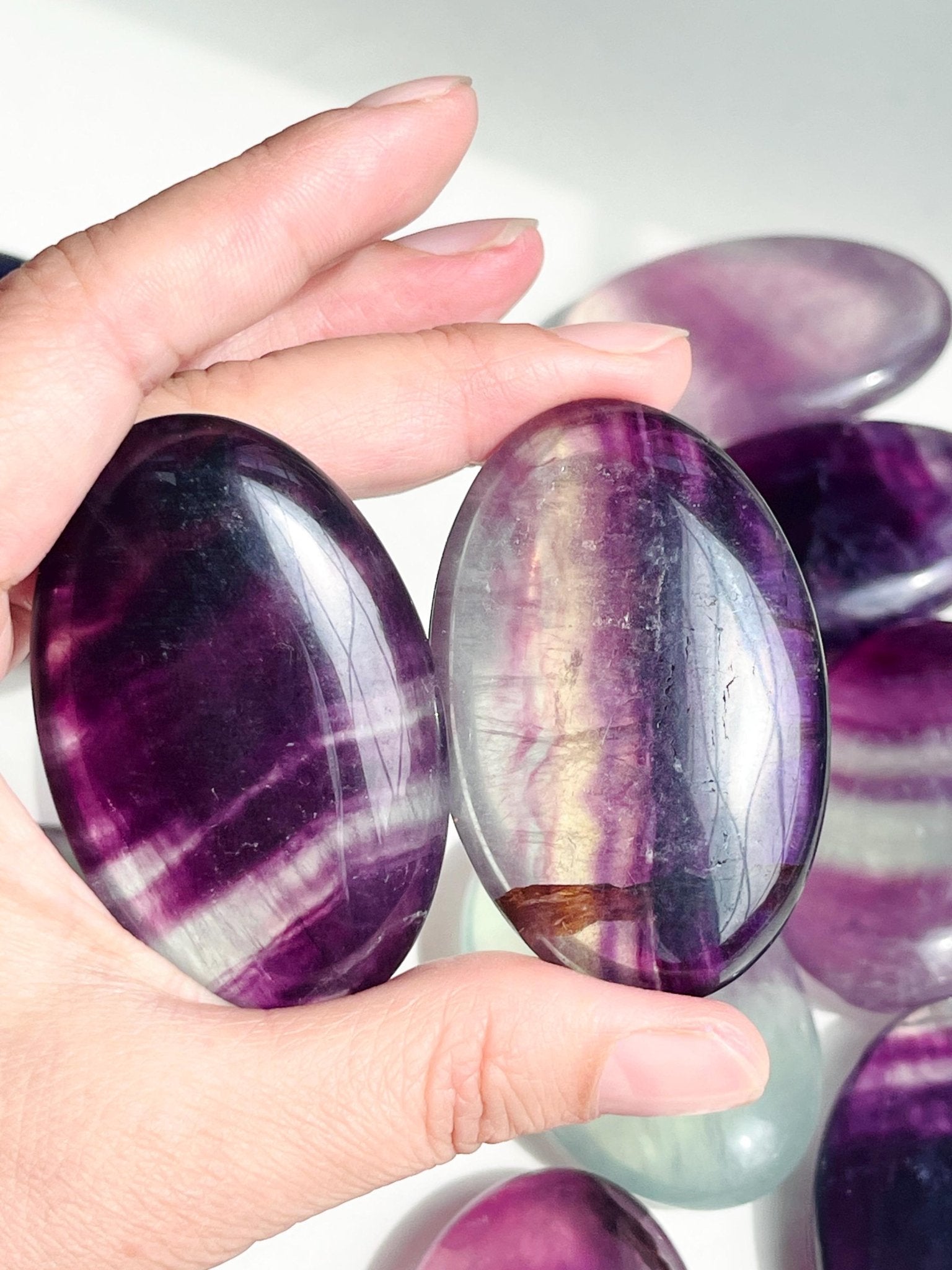 Fluorite Palmstone - Million Years Crystal