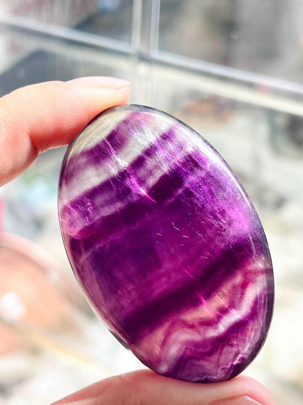 Fluorite Palmstone - Million Years Crystal