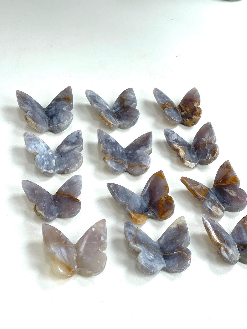 Gemstone Butterfly, Purple Chalcedony 3D butterfly, crystal gift - Million Years Crystal