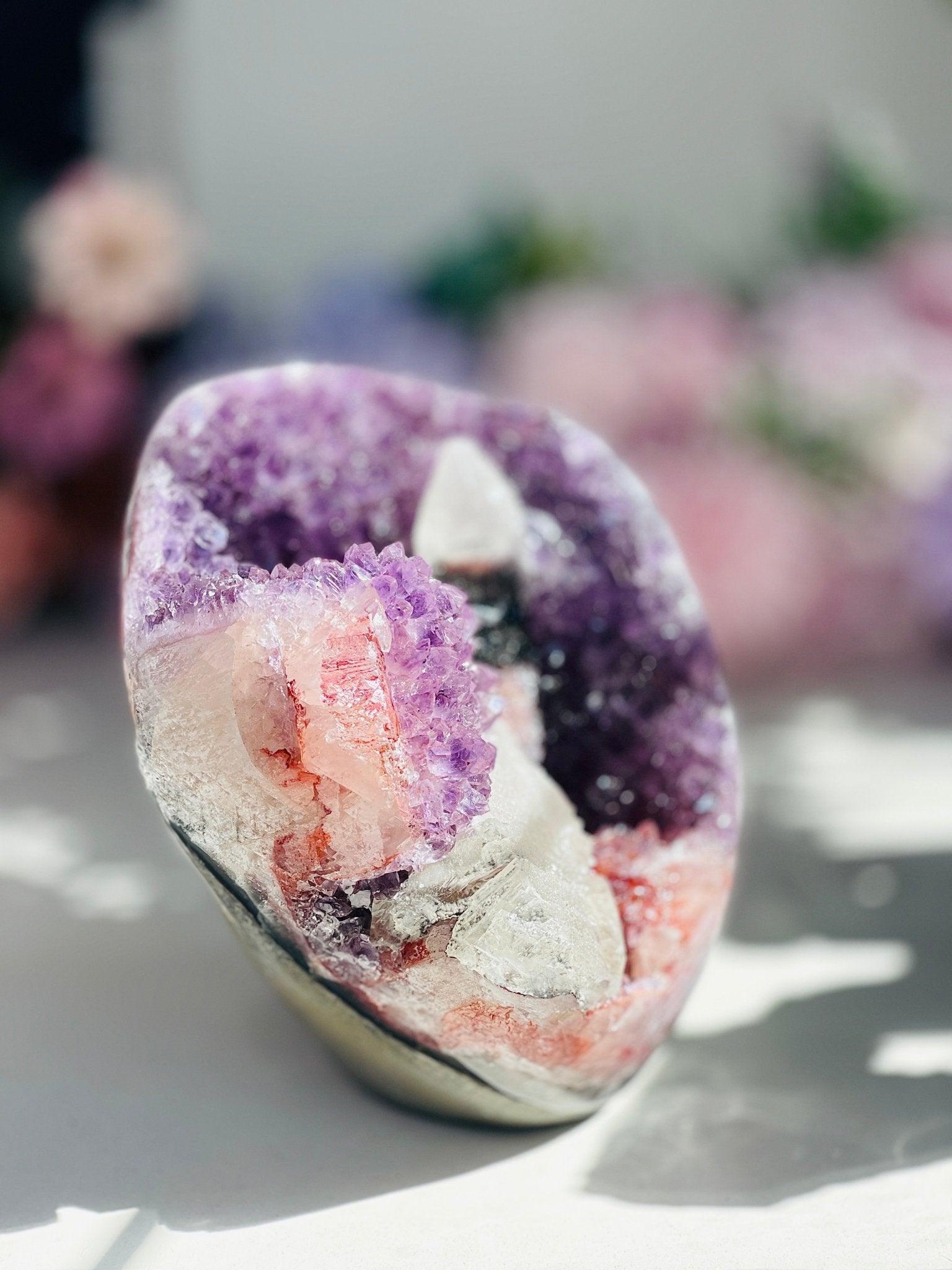 Gorgeous Amethyst with Calcite from Uruguay - Million Years Crystal