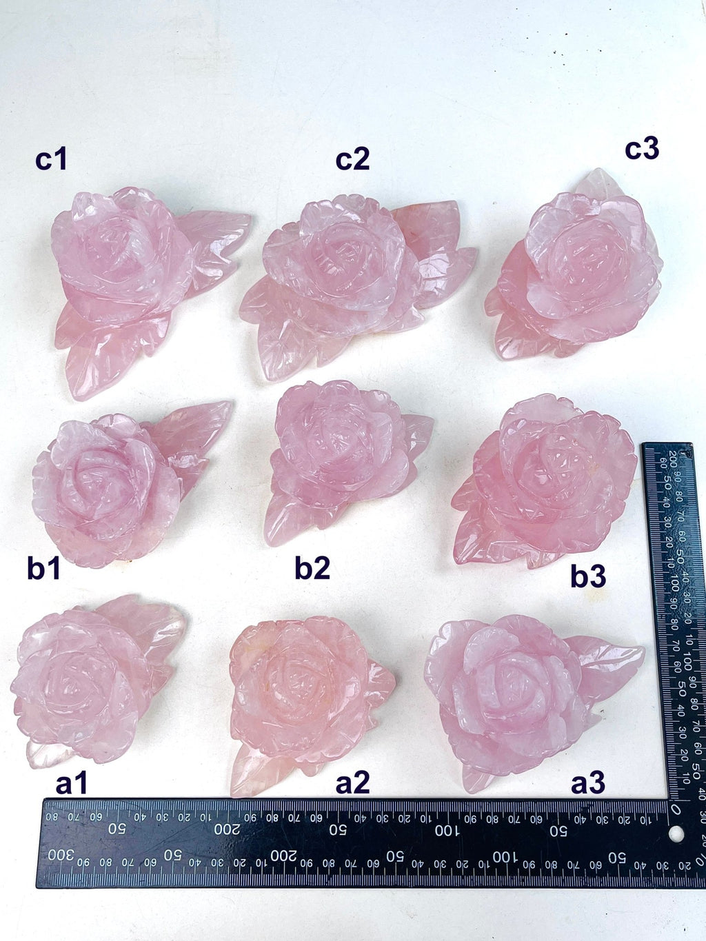 Hand-Carved Rose Quartz Crystal Flower | Heart Chakra Healing Stone | Unique Crystal Gift for Love, Harmony & Home Décor - Million Years Crystal