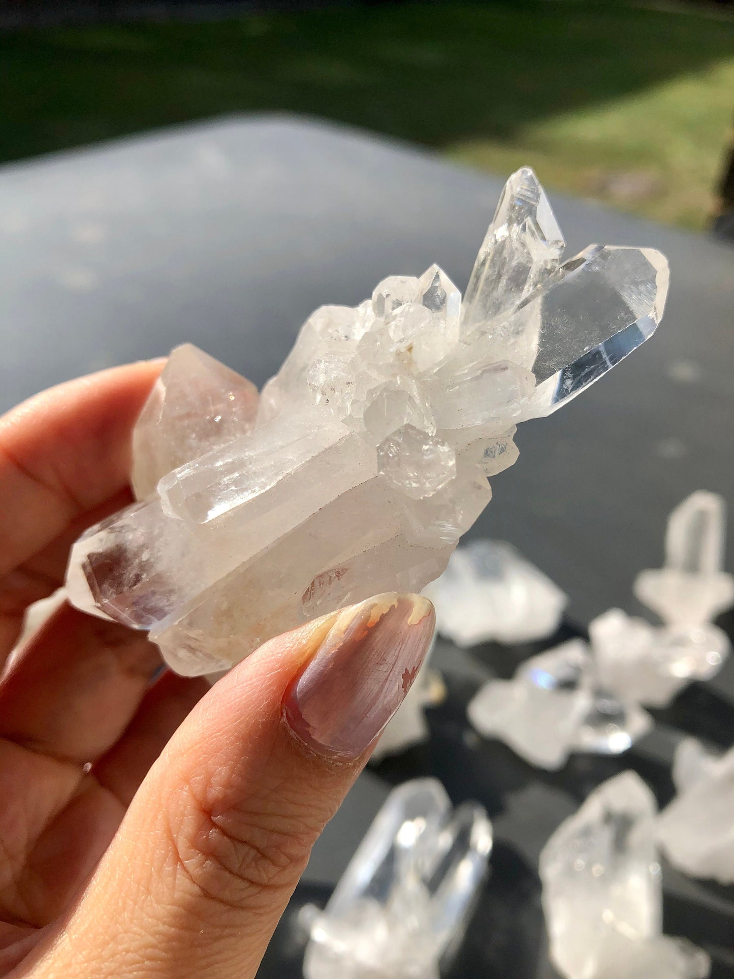 Clear Quartz Crystals Cluster