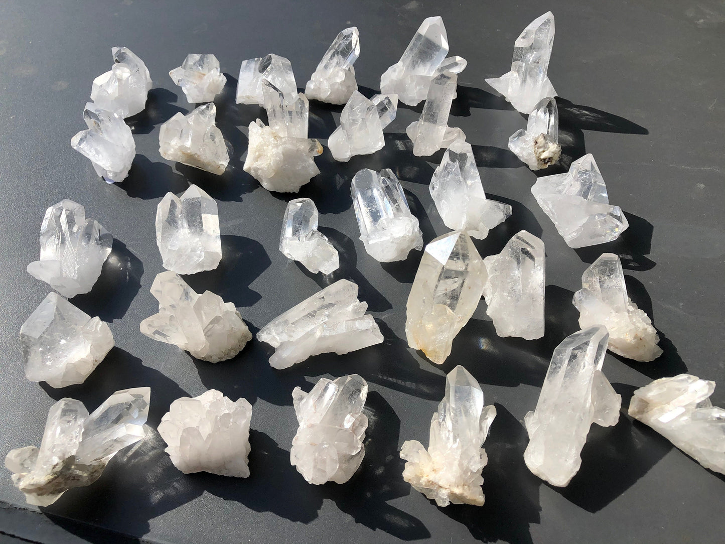 Clear Quartz Crystals Cluster