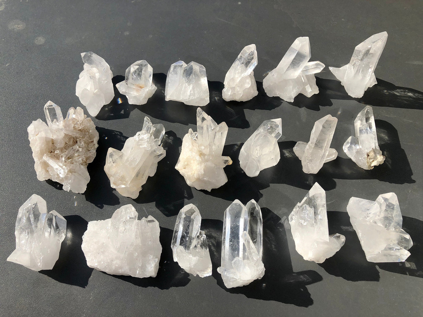 Clear Quartz Crystals Cluster