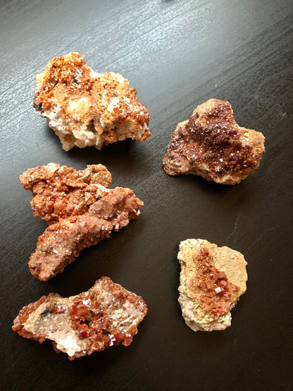 Vanadinite, Natural Red Vanadinite Crystal, Vanadinite Mineral Specimen, Vanadinite from Morocco