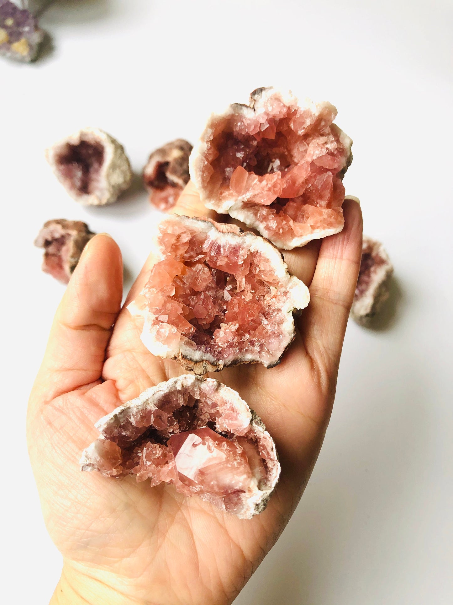 Pink Amethyst Geode Crystal, AAA Grade Pink Amethyst Geode from Argentina, Pink Amethyst Rough Geode, One Piece B4-1 Home Decor