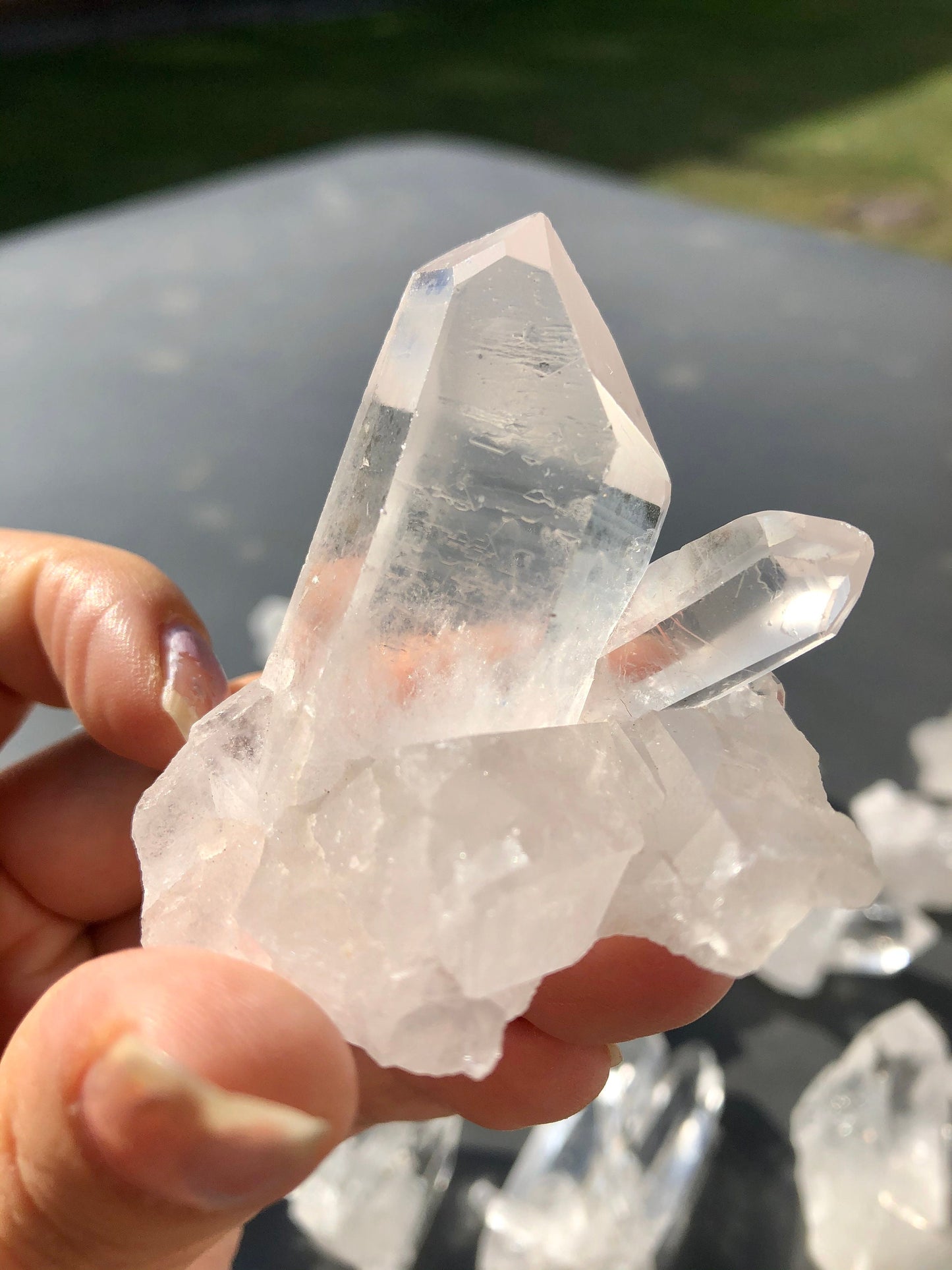 Clear Quartz Crystals Cluster