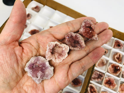 Pink Amethyst Crystal, Mini Pink Amethyst Geode from Argentina, AAA Grade Pink Amethyst Rough Geode, One Piece -You Choose -B7 Mini