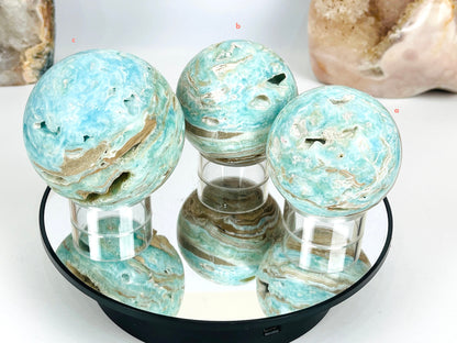 Blue Aragonite Spheres