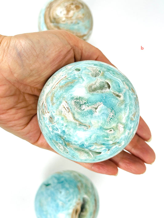 Blue Aragonite Spheres