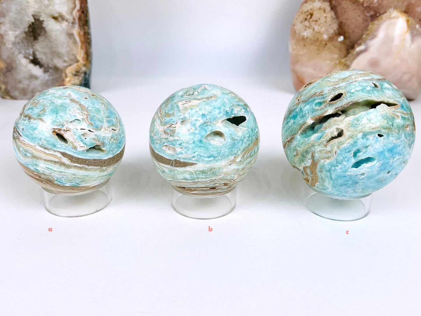 Blue Aragonite Spheres