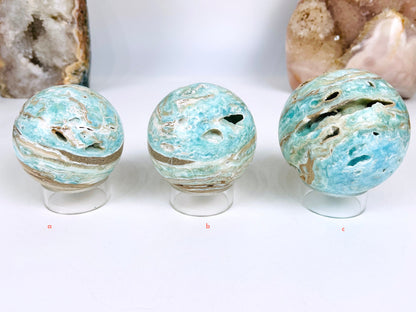 Blue Aragonite Spheres