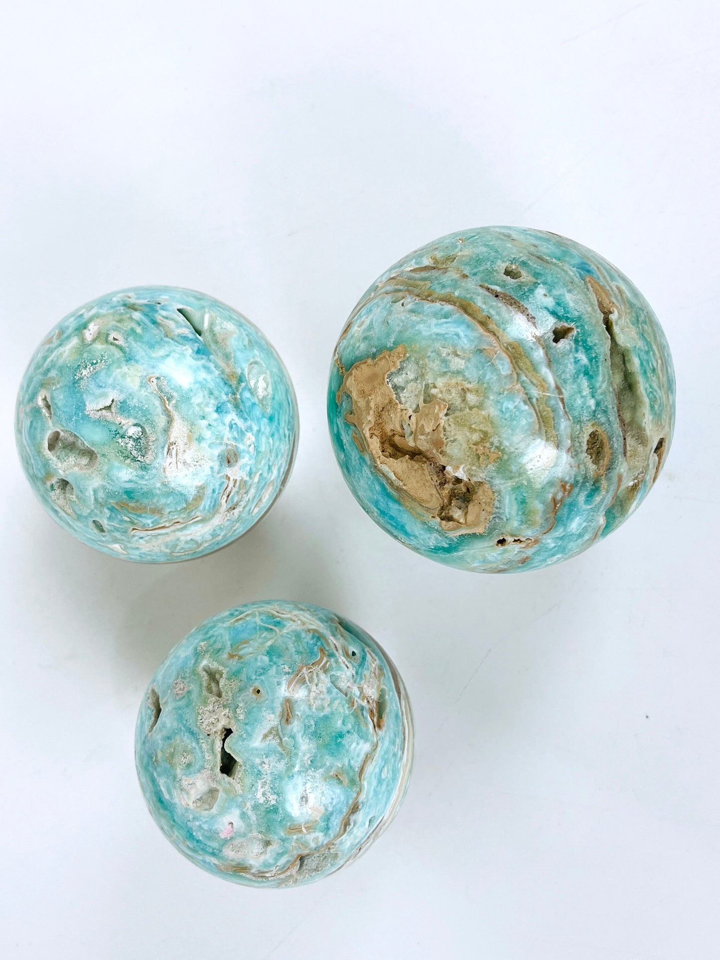 Blue Aragonite Spheres