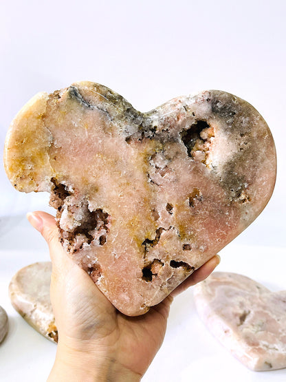 Pink Amethyst Heart, 959g Pink Amethyst Druzy Heart, Pink Amethyst Crystal Heart, Crystal Heart, Crystal Gift, Healing Crystal