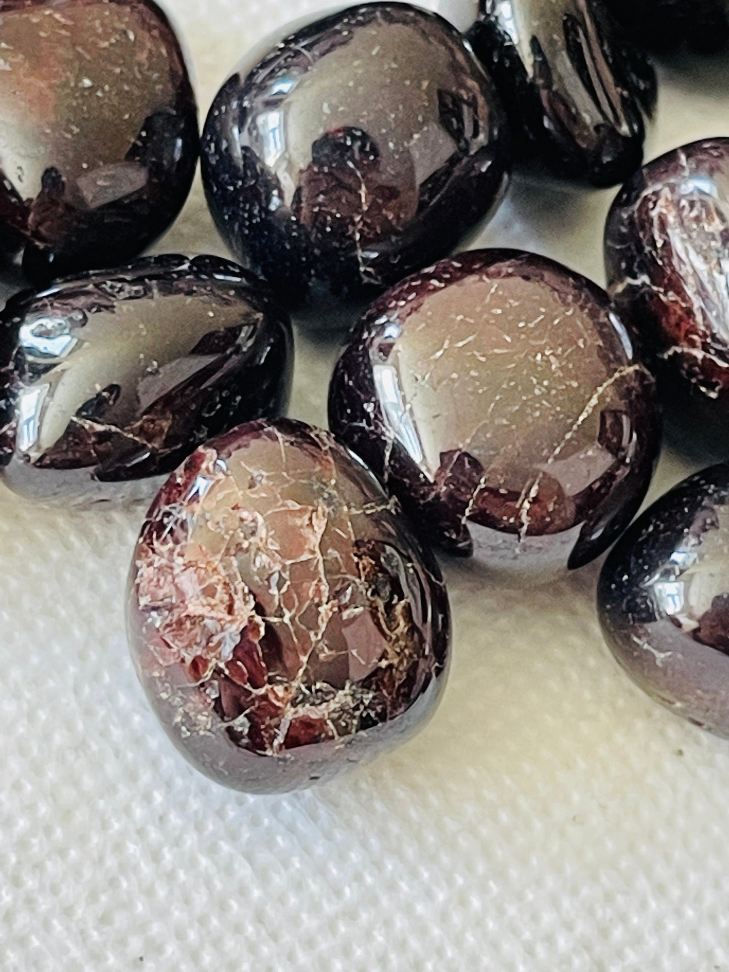 Red almandine garnet tumblestones, Garnet Almandine Tumble Stone, Garnet Almandine Crystal, Crystal Tumble Stone