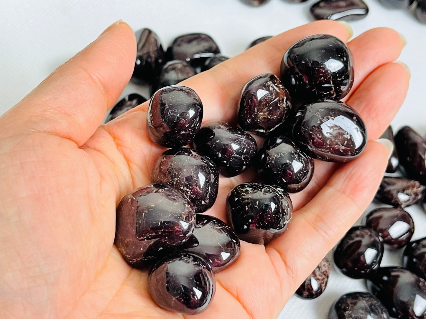 Red almandine garnet tumblestones, Garnet Almandine Tumble Stone, Garnet Almandine Crystal, Crystal Tumble Stone