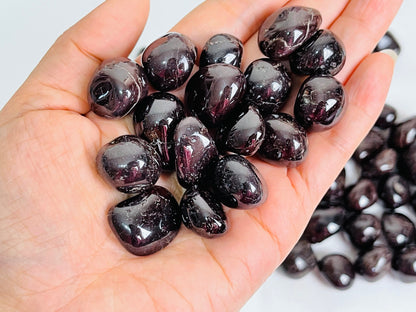 Red almandine garnet tumblestones, Garnet Almandine Tumble Stone, Garnet Almandine Crystal, Crystal Tumble Stone