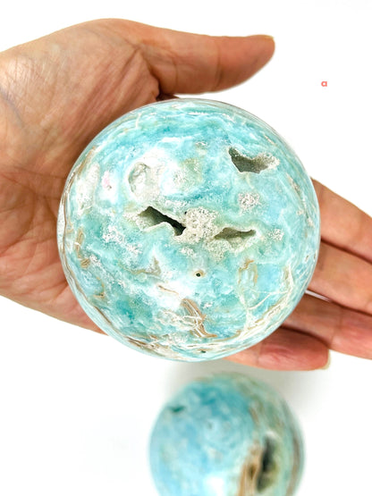 Blue Aragonite Spheres